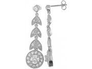 Doma Jewellery DJS01930 Sterling Silver Rhodium Plated Earring with CZ 39mm Height