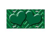 Smart Blonde LP 4967 Green Light Green Heart Chevron Monochromatic Metal Novelty License Plate