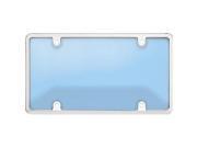Cruiser Accessories 62034 Tuf Combo License Plate Frame and Bubble Shield Chrome And Blue