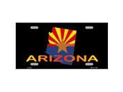 Smart Blonde LP 3558 Arizona Flag Filled State Outline Metal Novelty License Plate