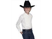 Scully RW032K WHT L Kids Rangewear Gambler Long Sleeve Shirt White Large
