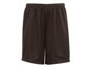 Badger BD2207 Youth 6 In. Mesh Tricot Short Brown Large