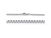 Doma Jewellery SSSSN03822 Stainless Steel Necklace Box Style 1.5 mm. Length 22 in.