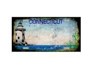 Smart Blonde LP 8170 Connecticut Background Rusty Novelty Metal License Plate