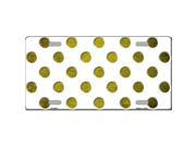 Smart Blonde LP 6975 Yellow White Dots Oil Rubbed Metal Novelty License Plate