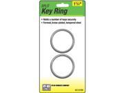 Hy Ko Products KC107BR 2 Pack 1.25 in. Brass Split Key Ring Pack Of 5