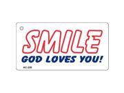 Smart Blonde KC 255 Smile God Loves You Novelty Key Chain
