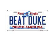 Smart Blonde LP 6468 Beat Duke North Carolina Novelty Metal License Plate