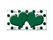 Smart Blonde LP 6977 Green White Dots Hearts Oil Rubbed Metal Novelty License Plate