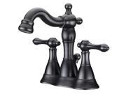 Ultra Faucets UF45215 Oil Rubbed Bronze Two Handle Centerset Bathroom Sink Fauce