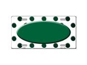 Smart Blonde LP 6991 Green White Dots Oval Oil Rubbed Metal Novelty License Plate