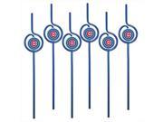 Pangea MLB Chicago Cubs Team Sip Straw 6 Pack