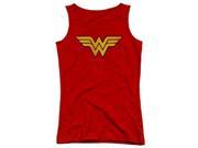 Trevco Dc Wonder Woman Logo Dist Juniors Tank Top Red Medium