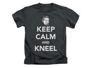 Trevco Dc Keep Calm And Kneel Short Sleeve Juvenile 18 1 Tee Charcoal Large 7