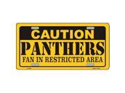 Smart Blonde LP 2526 Caution Panthers Metal Novelty License Plate