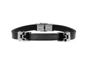 Doma Jewellery MAS02584 Stainless Steel Leather Bracelet