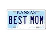 Smart Blonde LP 6646 Best Mom Kansas Novelty Metal License Plate