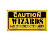 Smart Blonde LP 2622 Caution Wizards Fan Metal Novelty License Plate