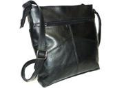 Leather In Chicago KP005 BLK Leather Shoulder Mini iPad Messenger Bag Black