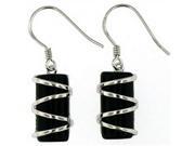 Doma Jewellery DJS02162 Sterling Silver Rhodium Plated Earring with Black Onyx and Cubic Zirconia