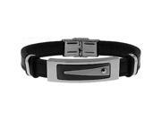 Doma Jewellery MAS02595 Stainless Steel Leather Bracelet