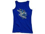 Trevco Dc The Night Is Young Juniors Tank Top Royal Extra Large