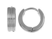 Doma Jewellery MAS02804 Stainless Steel Huggy Earring 4mm width