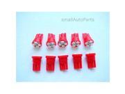SmallAutoParts Red T10 4 Smd Led Bulbs Set Of 10