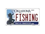 Smart Blonde LP 6238 Fishing Oklahoma Novelty Metal License Plate