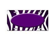 Smart Blonde LP-6941 Purple White Zebra Oval Oil Rubbed Metal Novelty License Plate Smart Blonde LP-6941 Purple White Zebra Oval Oil Rubbed Metal Novelty License Plate