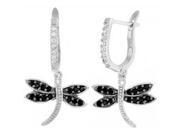 Doma Jewellery DJS01967 Sterling Silver Rhodium Plated Earring with CZ 33mm Height
