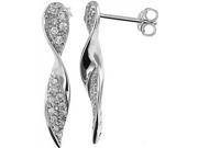 Doma Jewellery DJS01881 Sterling Silver Earring with CZ 27mm Height