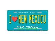 Smart Blonde LP 1538 I Love New Mexico Novelty Metal License Plate