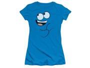 Trevco Fosters Home Of Imaginary Friends Blue Smile Short Sleeve Junior Sheer Tee Turquoise Medium
