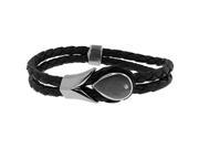 Doma Jewellery MAS02588 Stainless Steel Leather Bracelet