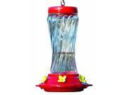 Audubon Woodlink Swirl Glass Hummingbird Feeder 16 Ounce Red NA35225