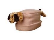 BearHands FHS FLD CAM S Hat Fleece Floppy Ear Dog on Camel Small