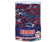 Amscan 399618 Bead Necklaces Red Blue Silver Pack of 200