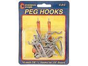 Convenience Concepts SC 2 8 Count 1.5 in. L Pegboard Hooks