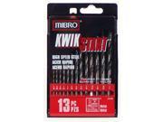Mibro 13 Piece Set High Speed Steel Kwik Start Drill Bits 242790