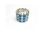 Alur Jewelry 16203BU Plastic Color Drip Bracelet in Blue