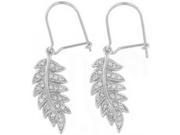 Doma Jewellery DJS01940 Sterling Silver Rhodium Plated Earrings with CZ 34mm Height