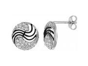 Doma Jewellery DJS02107 Sterling Silver Rhodium Plated Earring with CZ