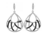 Doma Jewellery DJS01992 Sterling Silver Rhodium Plated Earring with CZ 36mm Height