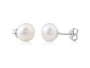 Doma Jewellery SSELS006 9M Sterling Silver Post Earring With 9 mm. Freshwater Pearl
