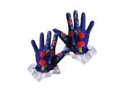 Dress Up America 623 B Blue Clown Gloves