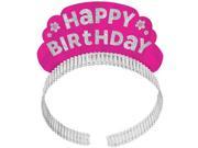 Amscan 250429 Purple Teal Happy Birthday Tiara Headbands Pack of 144