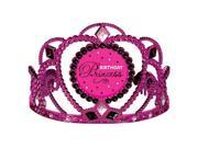 Amscan 250463 Black Pink Pastel Birthday Princess Tiara Pack of 6