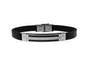 Doma Jewellery MAS02560 Stainless Steel Leather Bracelet