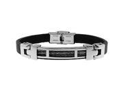 Doma Jewellery MAS02591 Stainless Steel Leather Bracelet